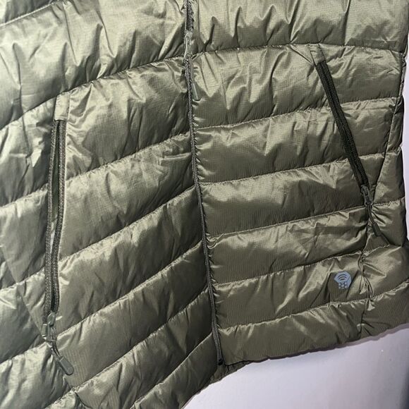 NWOT WOMEN’S SIZE MEDIUM RHEA RIDGE OLIVE GREEN MOUNTAIN HARDWEAR DOWN VEST - Picture 7 of 7